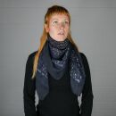 Cotton Scarf - Elephant - grey-anthracite - antique pink-blue - squared kerchief