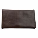 Tobacco pouch made of smooth leather - brown - Tobacco bag