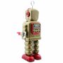 Robot - Tin Toy Robot - High Wheel Robot - gold