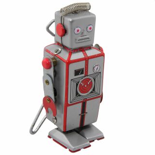 Robot - Robot de hojalata - Plateado - Juguete de lata