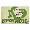 Frühstücksbrett - Popeye - I heart Spinach -...