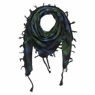 Kufiya - Keffiyeh - Estrellas negro - Tie dye-Batik-multicolor 02 - Pañuelo de Arafat