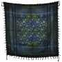 Kufiya - Keffiyeh - Estrellas negro - Tie dye-Batik-multicolor 02 - Pañuelo de Arafat