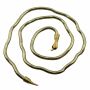 Costume Jewellery - Elastic Snakechain - golden - 6 mm - with magnetic Snake head