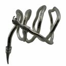 Modeschmuck - biegsame Schlangenkette - silber - 6 mm - Schlangenkopf mit Magnetverschluss