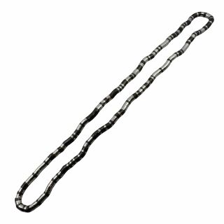 Costume jewelery - flexible snakechain neckles - silver-oxidized silver - 8 mm