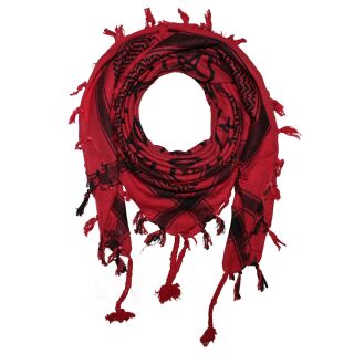 Kufiya - Keffiyeh - Pentagrama rojo - negro - Pañuelo de Arafat