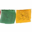 Tibetan prayer flags - 8 cm wide - black lettering - 01 - 5 reel set - Cotton