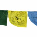 Tibetan prayer flags - 10 cm wide - black lettering - 01 - 5 reel set - Cotton