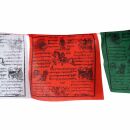 Tibetische Gebetsfahnen - 18 cm breit - rote und schwarze...