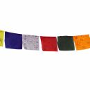 Banderas tibetanas de oración - 18 cm de ancho - letras rojo e negro - Set de 5 tambores - Algodón