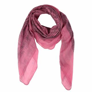 Sciarpa di cotone - Modello dallIndia 1 - rosa 2 - foulard quadrato