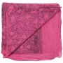 Panuelo de algodón - Estampado de India 1 - rosa 2 - Panuelo cuadrado para el cuello