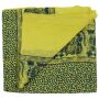 Sciarpa di cotone - elefante giallo - blu-nero - foulard quadrato