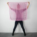 Pañuelo de algodón - Elefante - rosa - negro - Pañuelo cuadrado para el cuello