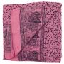 Sciarpa di cotone - elefante rosa - nero - foulard quadrato