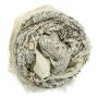Pañuelo de algodón - Estampado de India 1 - natural Lúrex dorado con fleco - Pañuelo cuadrado para el cuello