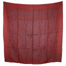Cotton Scarf - Indian pattern 1 - red - squared kerchief
