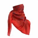 Pañuelo de algodón - Estampado de India 1 - rojo - Pañuelo cuadrado para el cuello