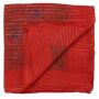 Baumwolltuch - Indisches Muster 1 - rot Lurex silber - quadratisches Tuch
