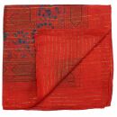 Baumwolltuch - Indisches Muster 1 - rot Lurex gold - quadratisches Tuch