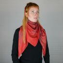 Cotton Scarf - Indian pattern 1 - red Lurex gold - squared kerchief