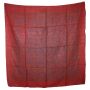 Baumwolltuch - Indisches Muster 1 - rot Lurex mehrfarbig - quadratisches Tuch