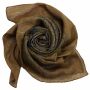 Pañuelo de algodón - Estampado de India 1 - marrón Lúrex multicolor - Pañuelo cuadrado para el cuello