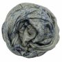 Cotton Scarf - Indian pattern 1 - grey - dark Lurex gold - squared kerchief