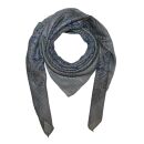 Sciarpa di cotone - Modello dallIndia 1 grigio-scuro strisce multicolore - lurex multicolore - foulard quadrato