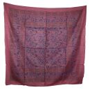 Baumwolltuch - Indisches Muster 1 - pink Lurex mehrfarbig - quadratisches Tuch