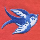 Patch - Swallow - blue-white 2 - head to the right