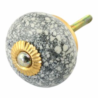 Ceramic door knob shabby chic - marble