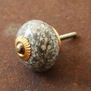 Ceramic door knob shabby chic - marble