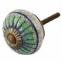 Ceramic door knob shabby chic - marble-stripes