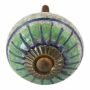 Ceramic door knob shabby chic - marble-stripes