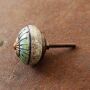 Ceramic door knob shabby chic - marble-stripes