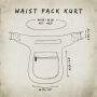 Riñonera - Kurt - Dibujo de raya diplomática - Cinturón con bolsa - Cangurera