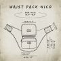 Hip Bag - Nico - pinstripe - anthracite - Bumbag - Belly bag