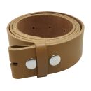 Leather belt - Buckle free belt - light-brown-camel- 4 cm...