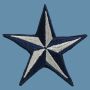 Parche - Estrella nàutica - azul marino-blanco