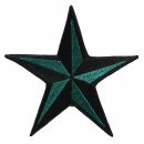 Aufnäher - Nautischer Stern - schwarz-grün - Patch