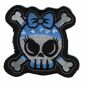 Patch - Skull with bones - white-blue