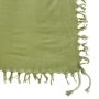 Foulard tessuto finemente e densamente - verde oliva - con frange - sciarpa di cotone leggera quadrata