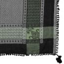 Pañuelo con estilo y detalle en stilo de Kufiya - Modelo 1 - negro - verde - oliva