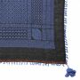 Kefiah dettagliata elegante - sciarpa palestinese - nero-blu - foulard - Modello 4