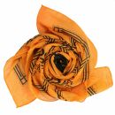 Sciarpa di cotone - Om 2 arancione - nero - foulard quadrato