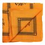 Sciarpa di cotone - Om 2 arancione - nero - foulard quadrato