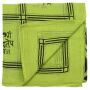 Cotton Scarf - Om 2 green - black - squared kerchief