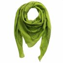Cotton Scarf - Ganesha green - black - squared kerchief